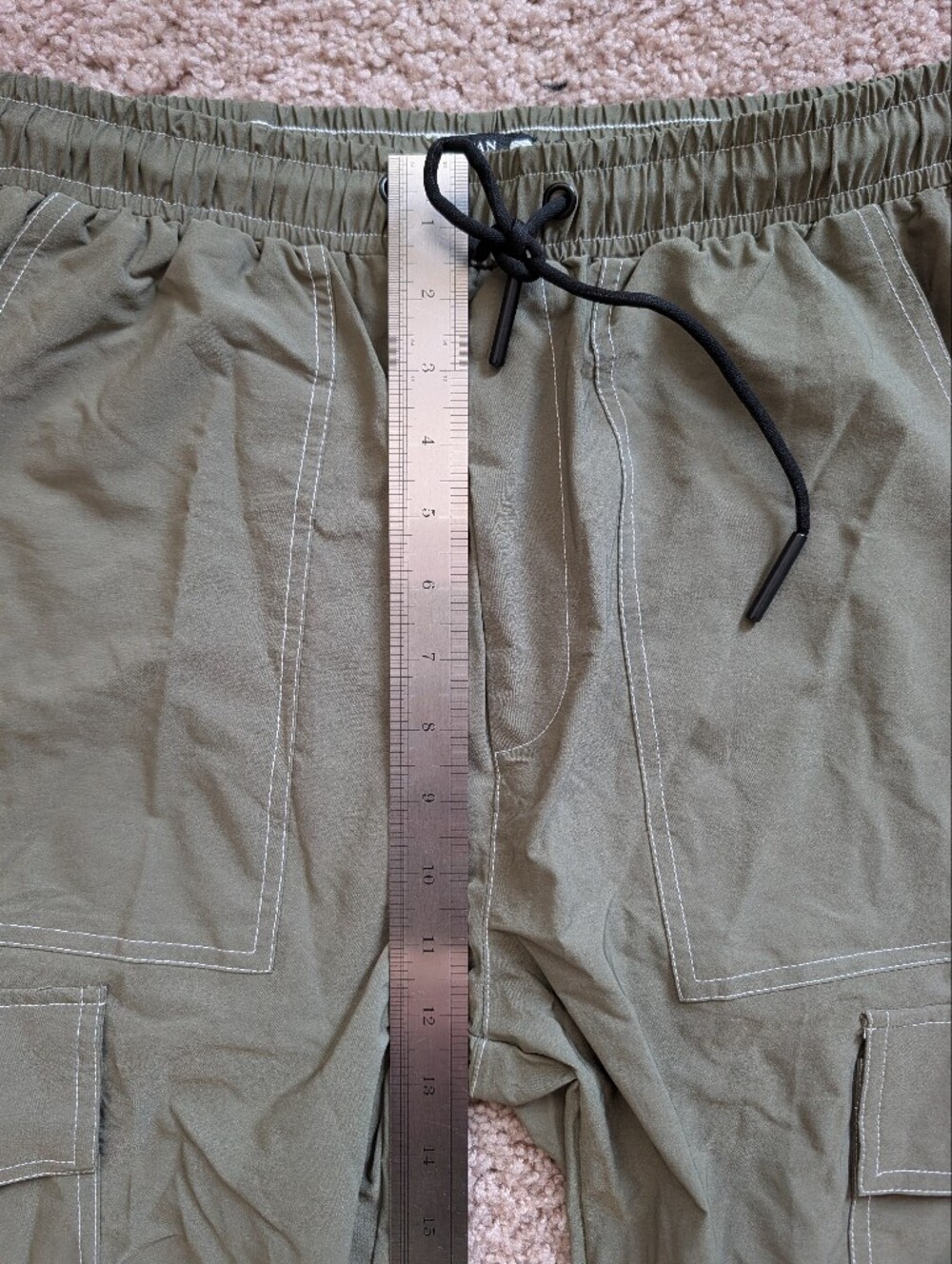Hot Topic American Stitch Mens Olive Green Contrast Stitch Cargo Pants NWT Small - Picture 11 of 14